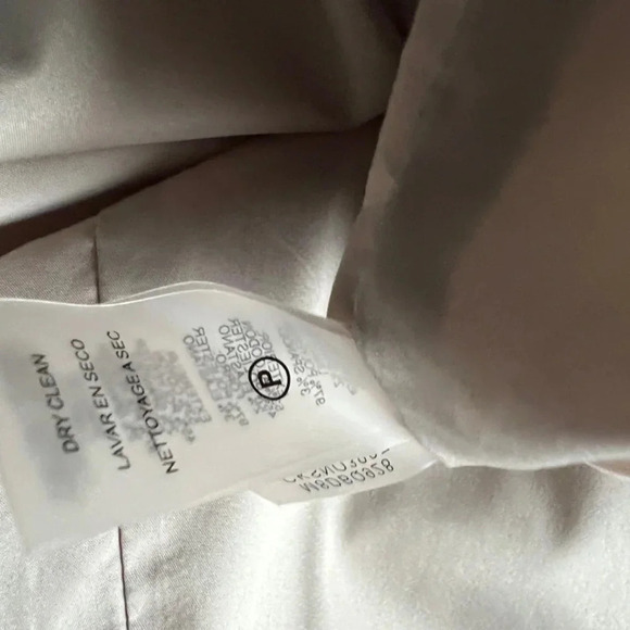 Calvin Klein Size 10 A-Line - Asymmetrical Dress Beige and Cream Print Like New - Picture 7 of 16